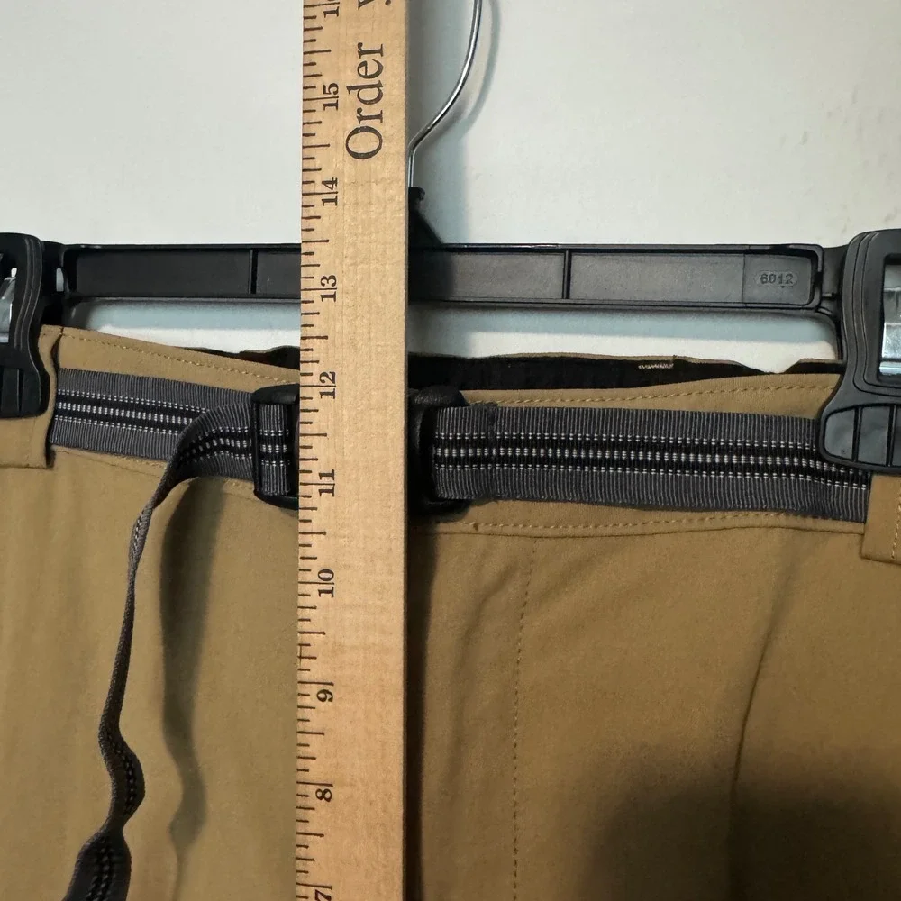 Duluth Trading Co Dry on the Fly Cargo Pants Mens 3XL Camel Brown Nylon Belted